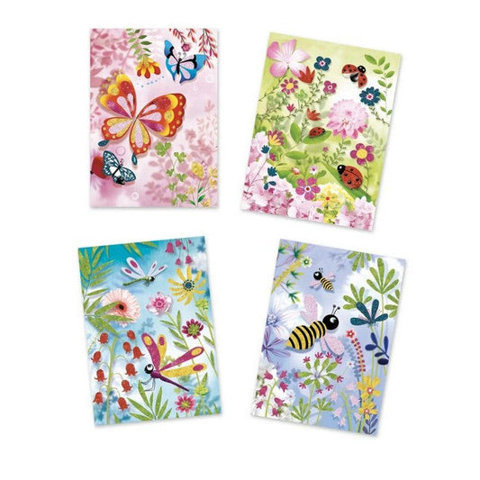 inhoud prenten glitter art butterflies 