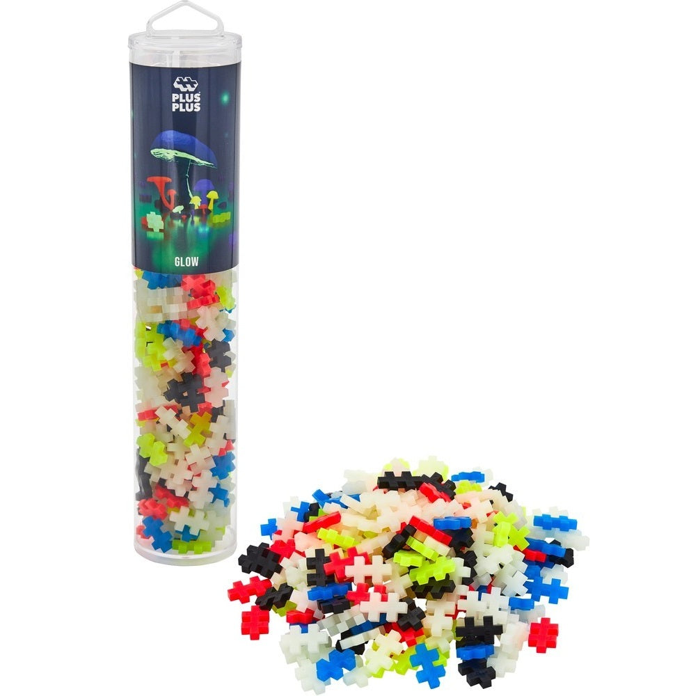 koker met 240 plus plus blokjes met glow in the dark effect