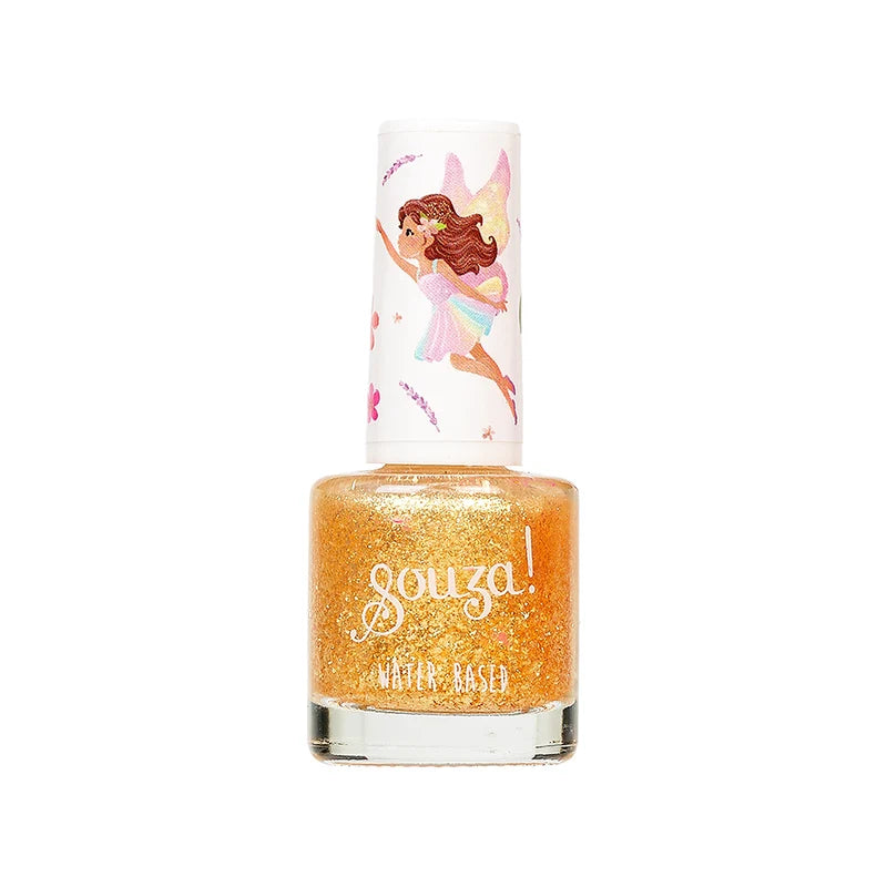 nagellak met gouden glitters van souza