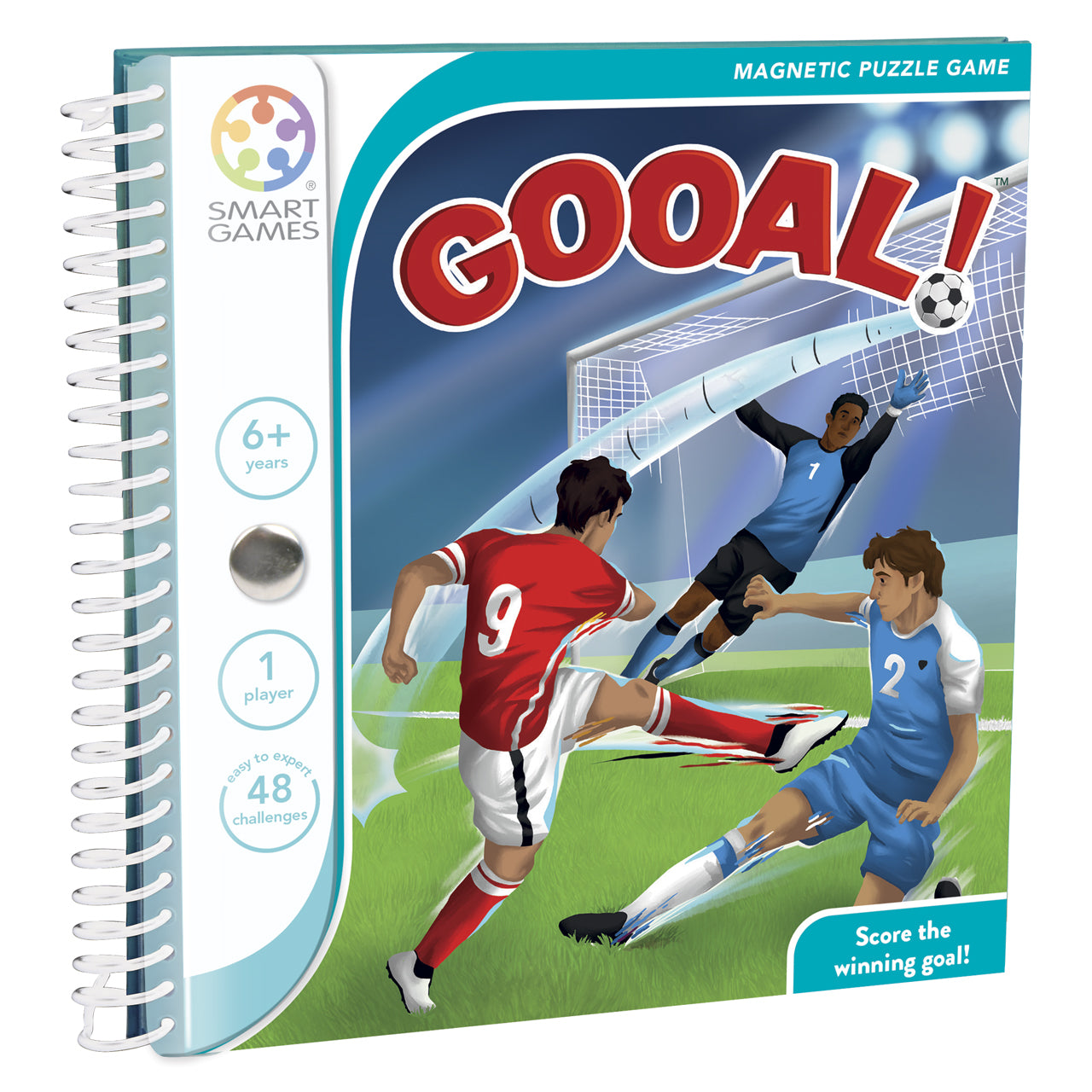 GOOAL reisspel met magnetische puzzelstukken en voetbalopdrachten van beginner tot prof.