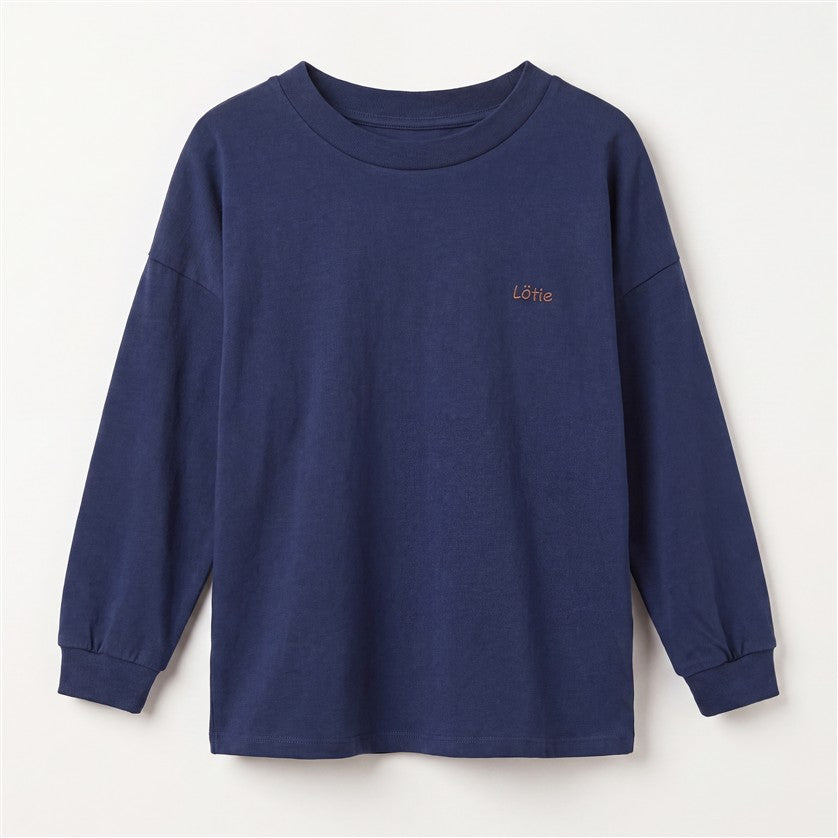 Donkerblauwe longsleeve voor kinderen.