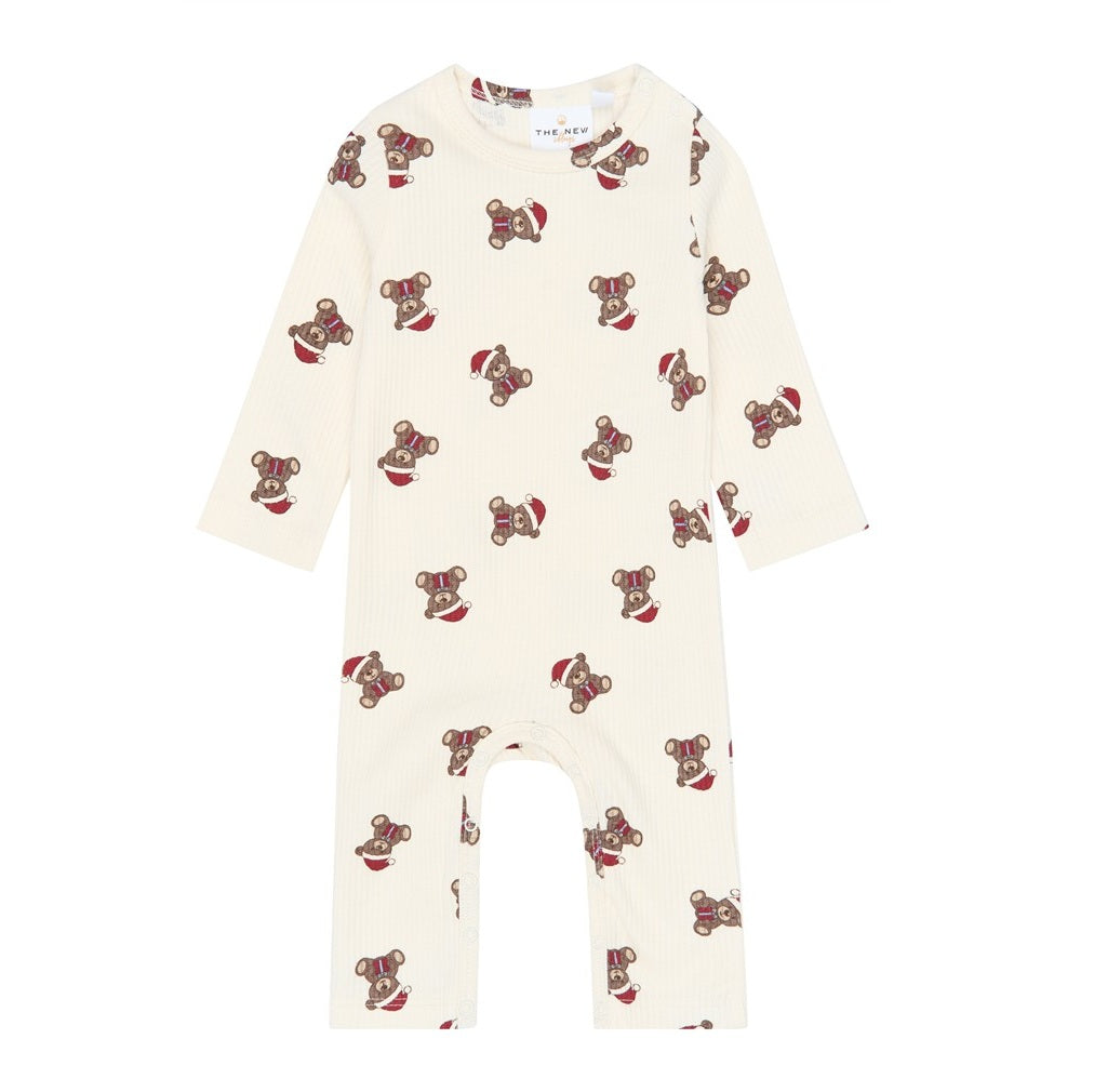 Holiday Teddy Rib Jumpsuit voor baby
