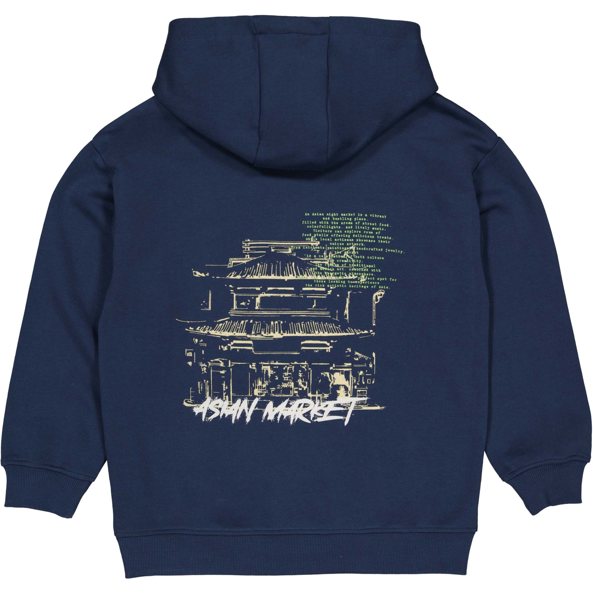 achterzijde kinder hoodie henrie dark blue van house of artists