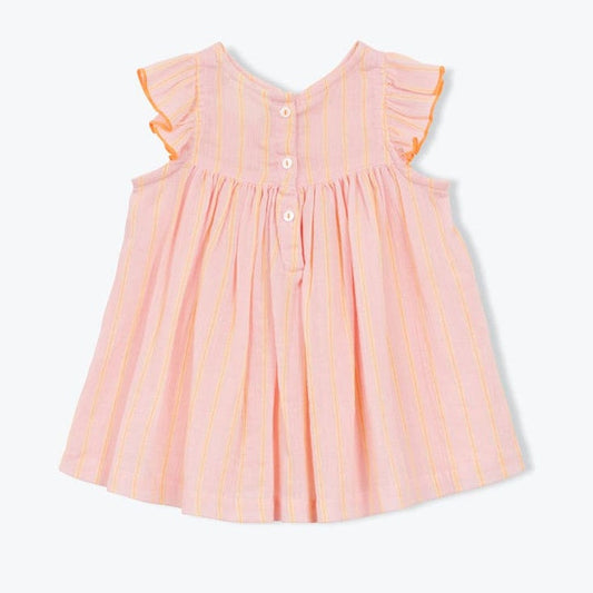Ruffle Dress Rose Fluo