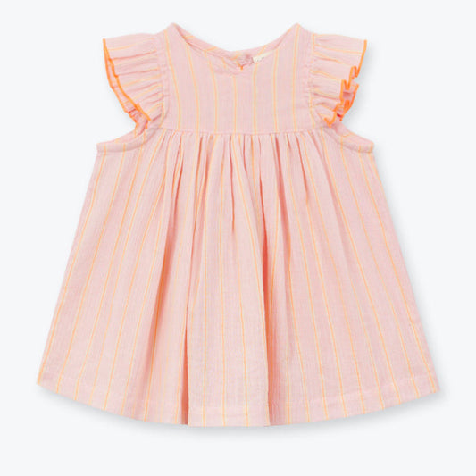Ruffle Dress Rose Fluo