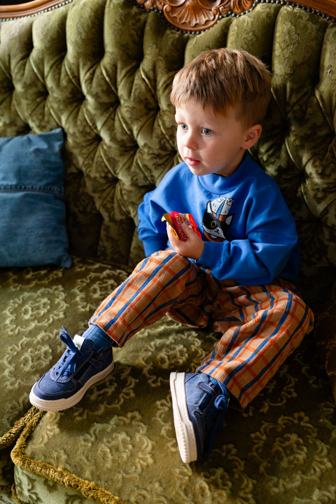 Broek Corduroy Checks Toasted