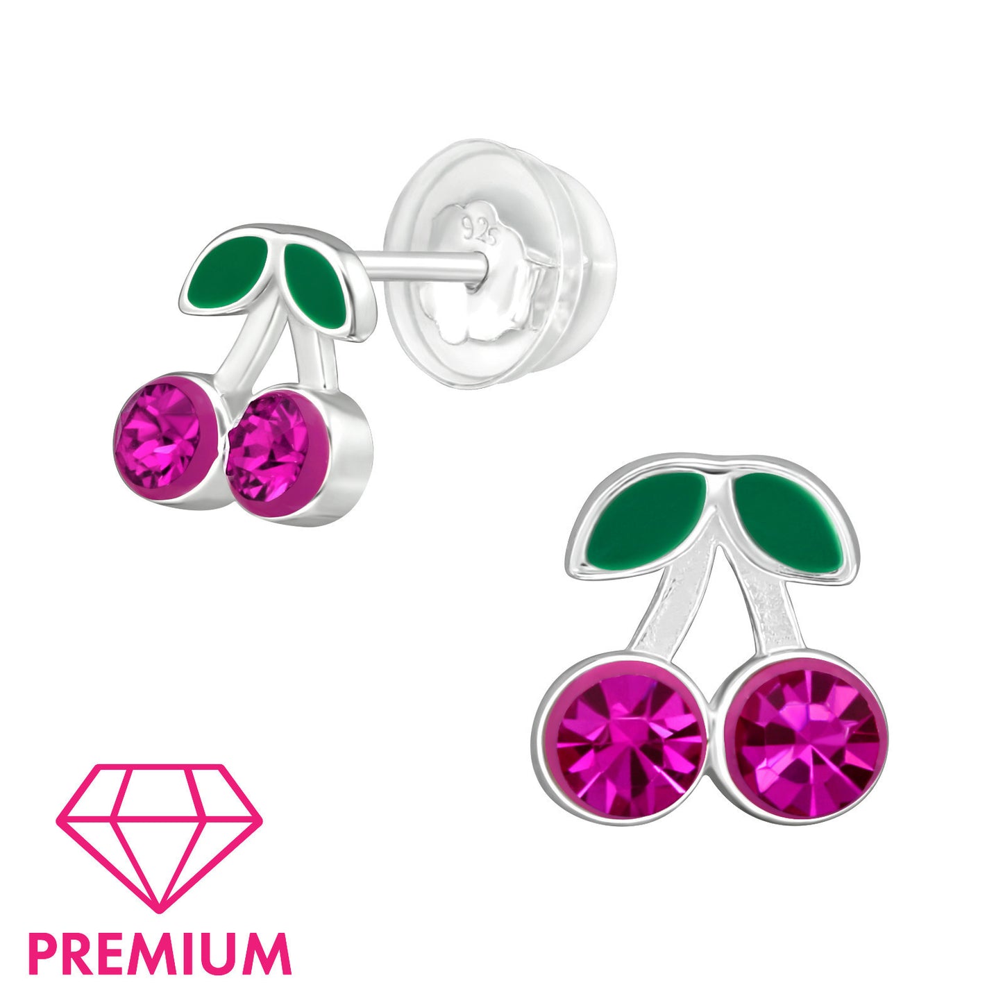 Oorstekers Premium Kers Roze