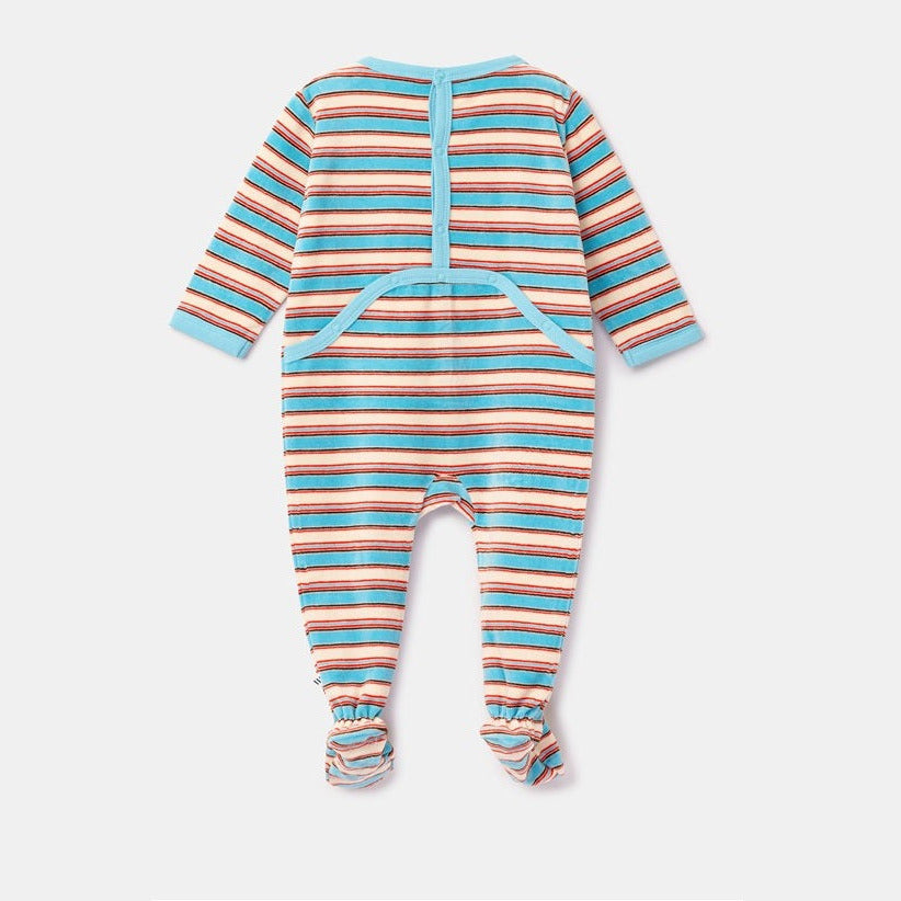 Achterkant Pyjama Baby Striped Bear Velours