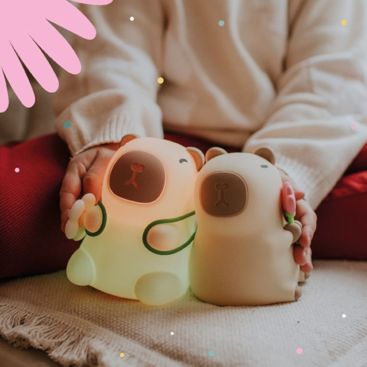 Led Night Light Kapibara Flower