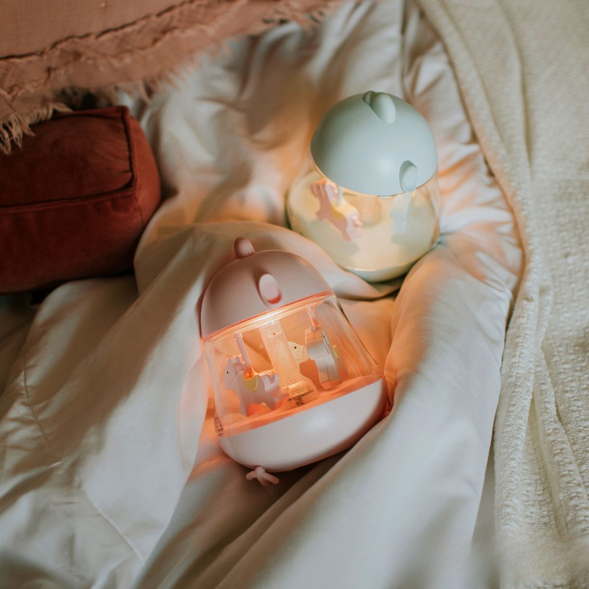 Led Night Light Music Box Pink