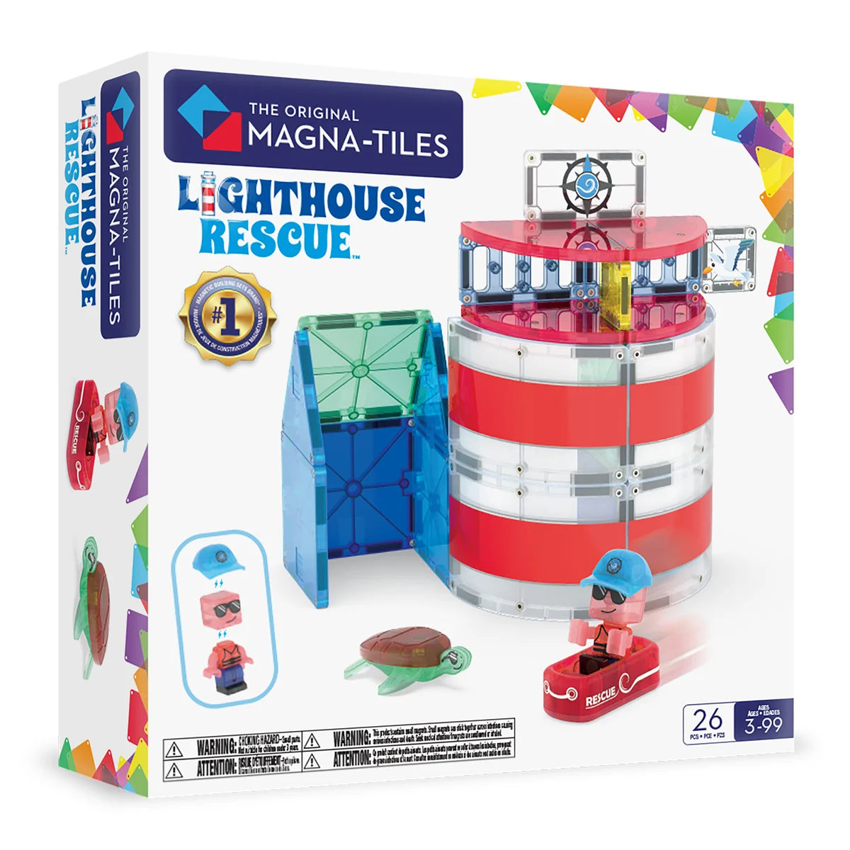 MAGNA-TILES Lighthouse Rescue magnetische bouwset.