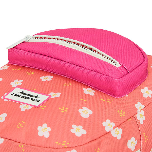 detail print en voorzakje Rugzak Peachy Bloom