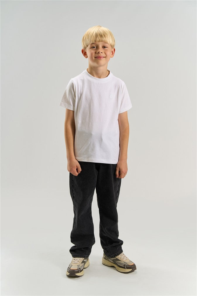 Jongensjeans met baggy fit in grijze denim.
