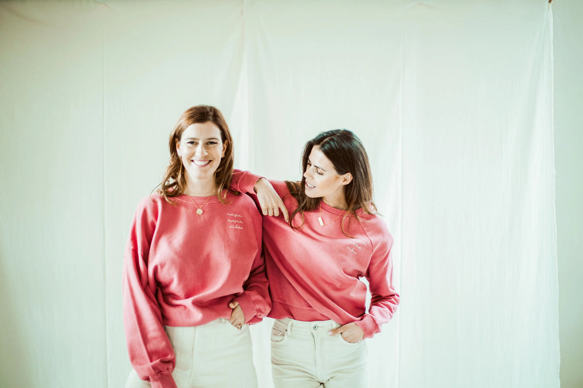 Sweet Raspberry dames sweater met tekst.
