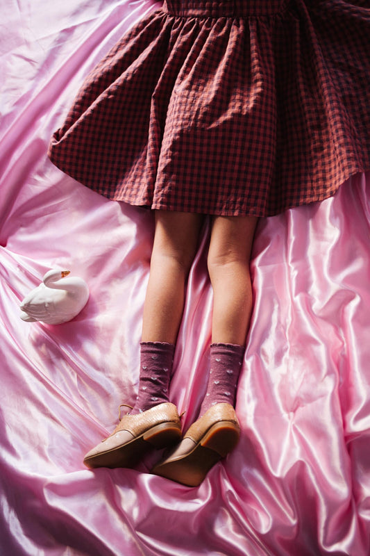 Metallic Heart Socks