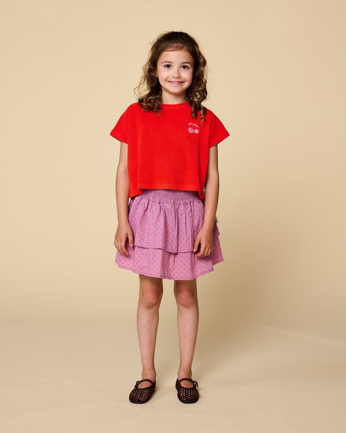 Mini Smock Skirt Plumeti