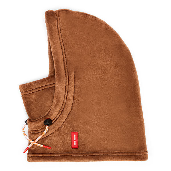 Warme bruine fleece balaclava voor kinderen van Hello Hossy.