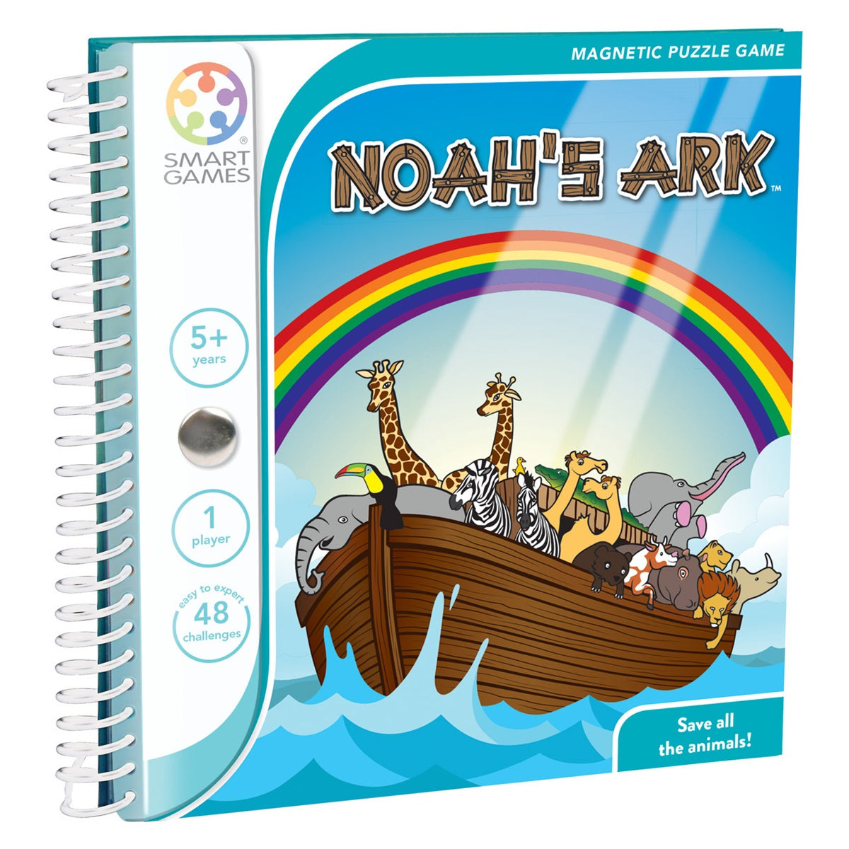Noah’s Ark reisspel met dieren die in paren in een ark moeten worden geplaatst.