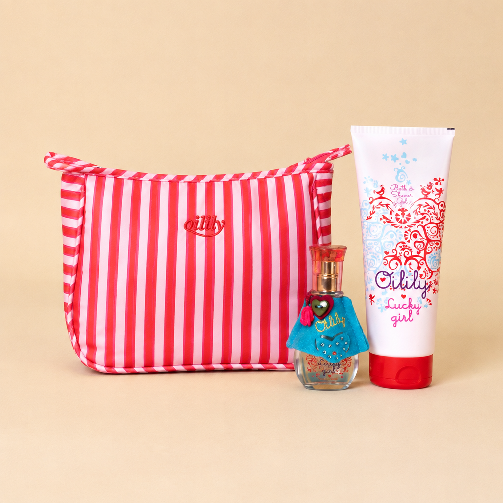Oilily Lucky Girl-giftset met gestreept tasje