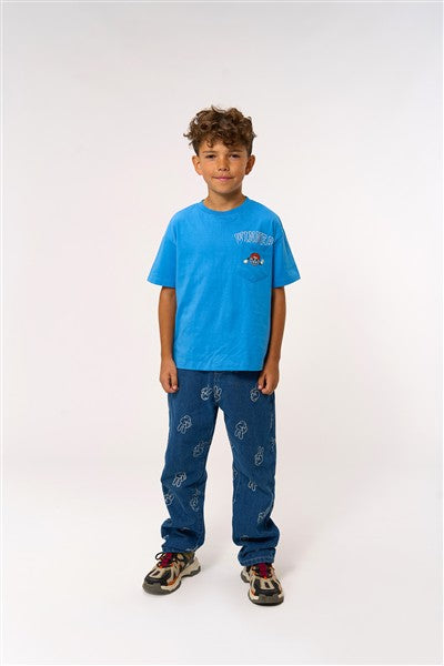 Loose Fit Jeans Pewter Medium Blue