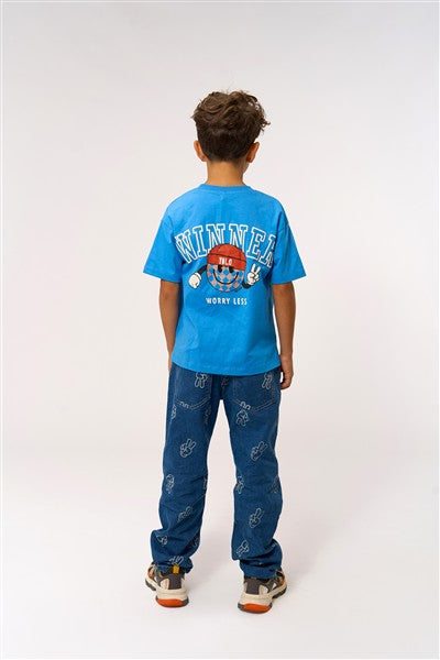 Loose Fit Jeans Pewter Medium Blue
