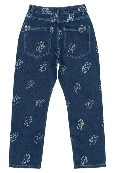 Loose Fit Jeans Pewter Medium Blue