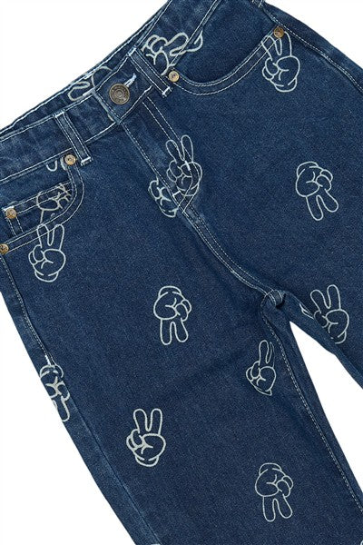 Loose Fit Jeans Pewter Medium Blue