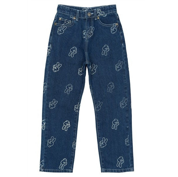 Loose Fit Jeans Pewter Medium Blue