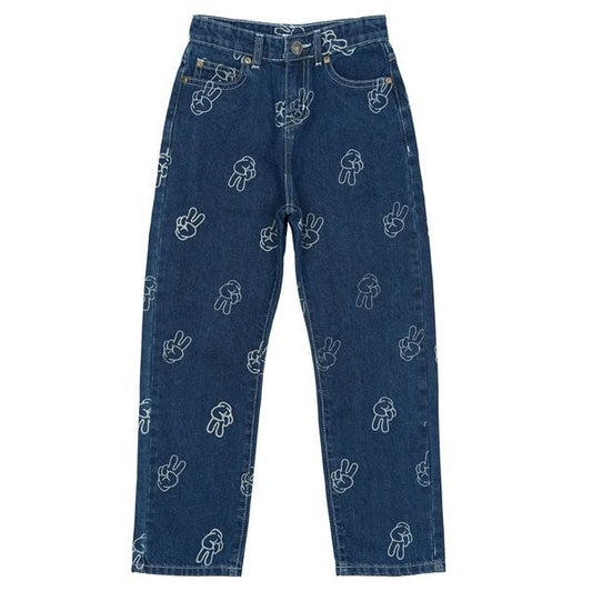 Loose Fit Jeans Pewter Medium Blue