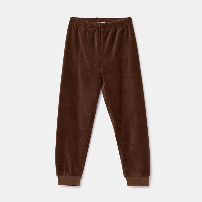 Jongenspyjama met chocoladebruine broek