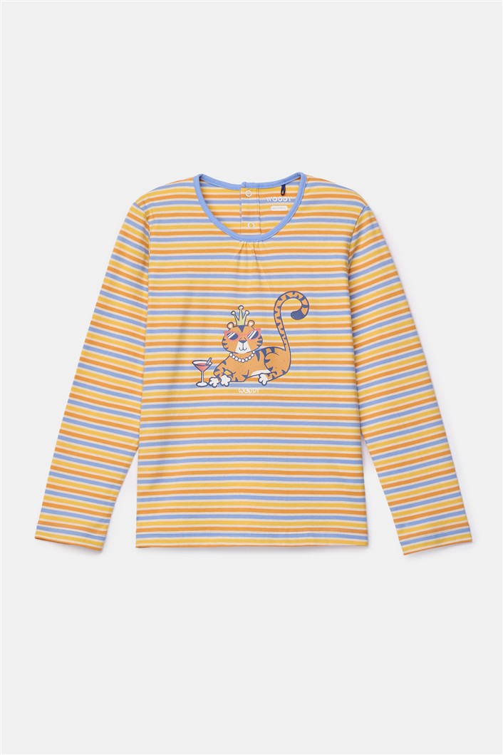 Pyjama LS Tijger Geel Gestreept