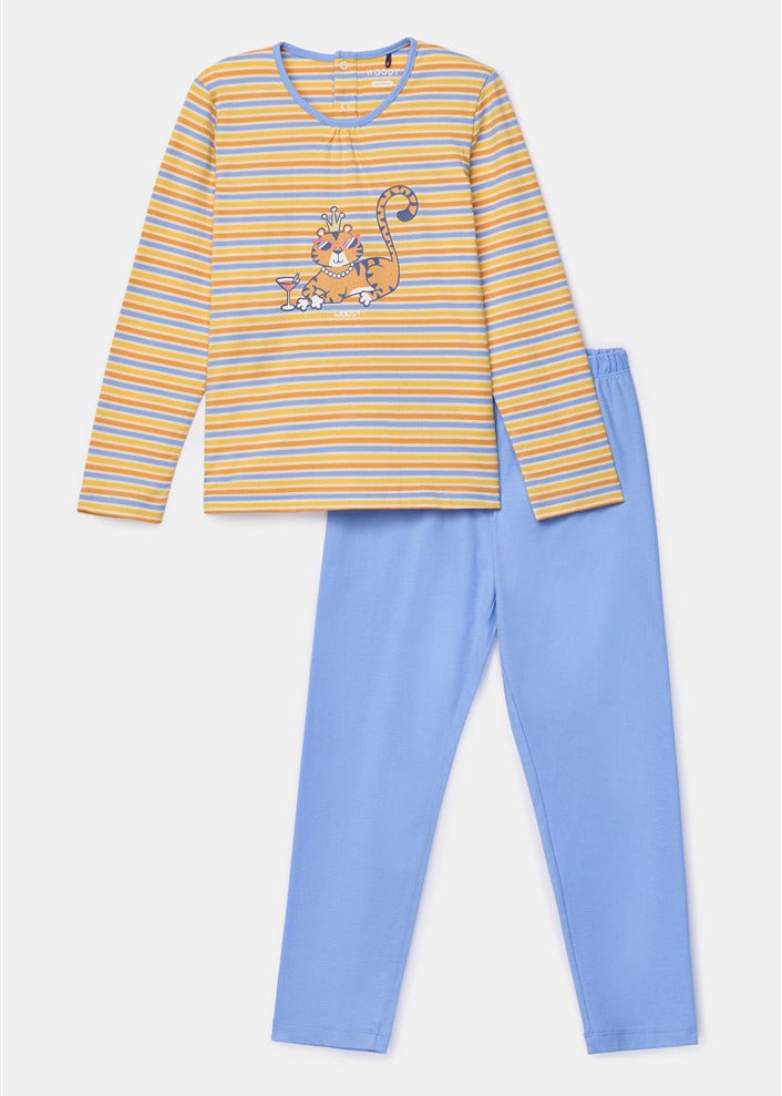Pyjama LS Tijger Geel Gestreept
