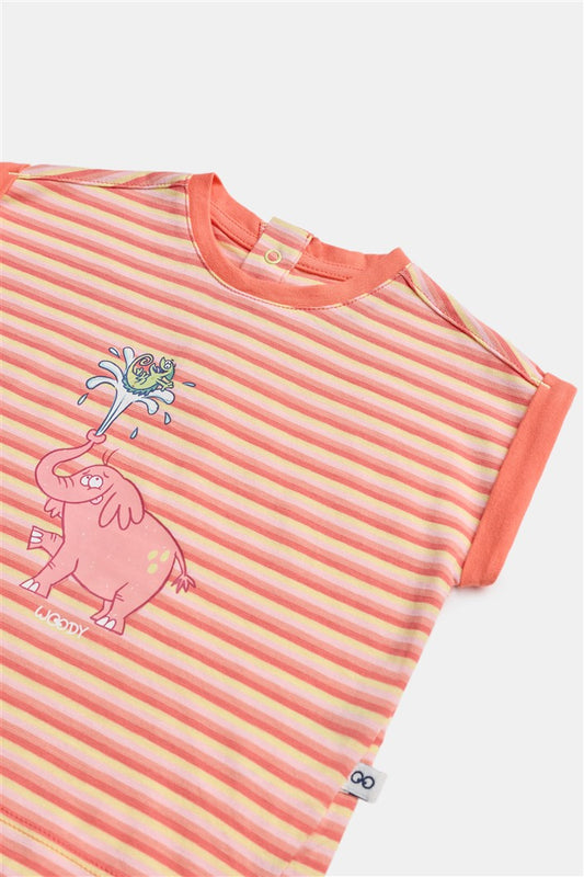 Pyjama SS Olifant Multicolor Streep