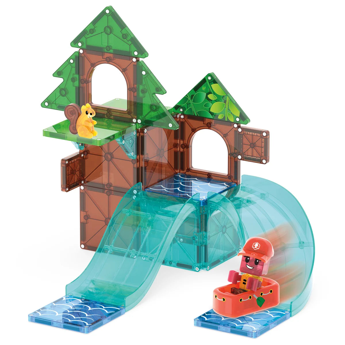 Magnetische bouwtegels voor fantasierijk wateravontuur.