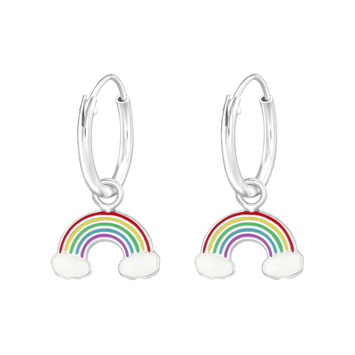 Oorringen Regenboog + Wolk