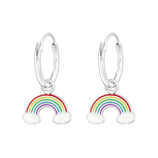 Oorringen Regenboog + Wolk