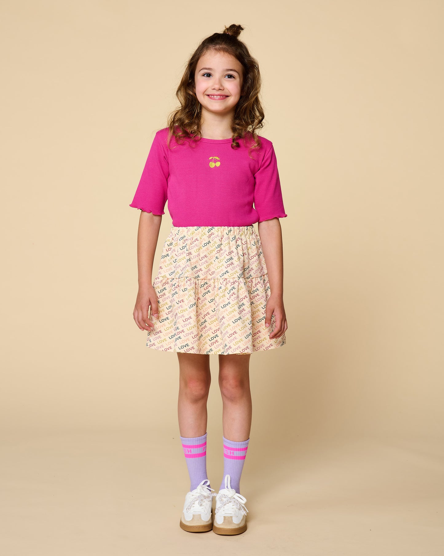 Rib Tshirt Rose Violet