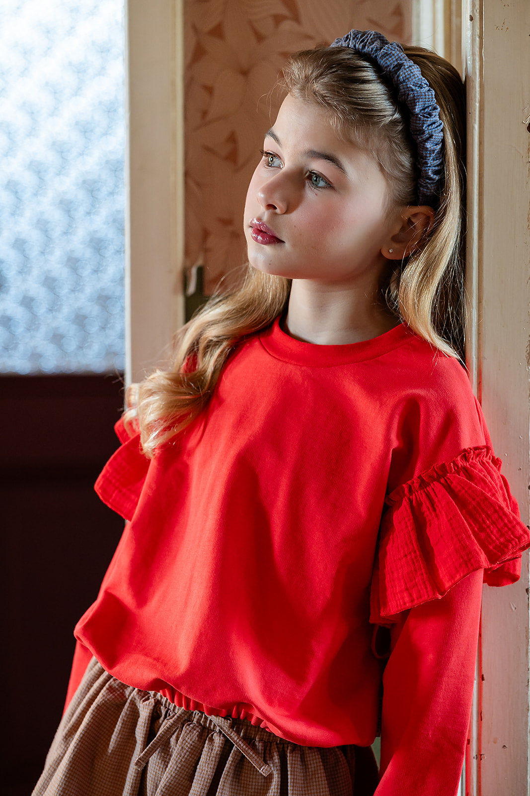 Romantic Ruffle Sweater Cayenne
