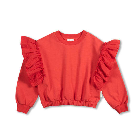 Romantic Ruffle Sweater Cayenne