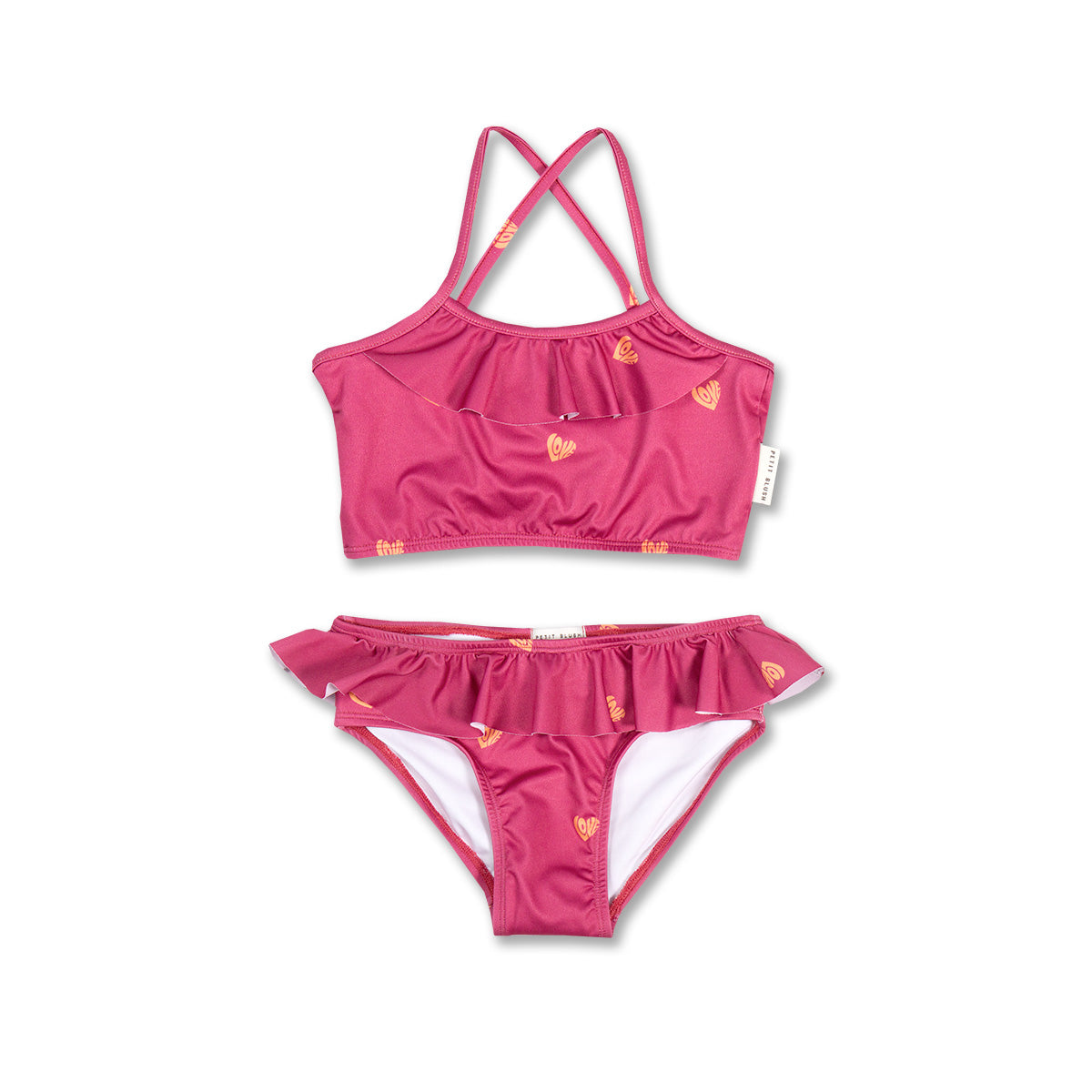 Ruffle Bikini LOVE AOP