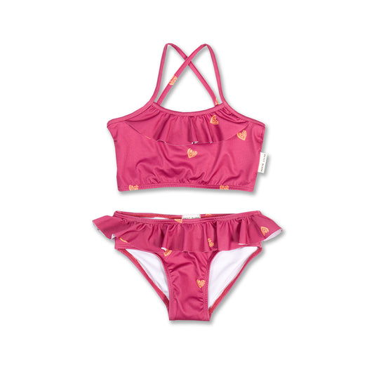 Ruffle Bikini LOVE AOP
