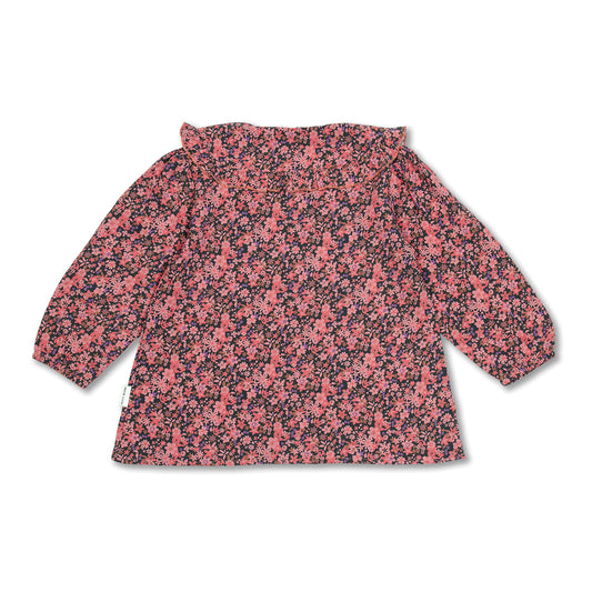 Ruffled Collar Blouse Icon Flower
