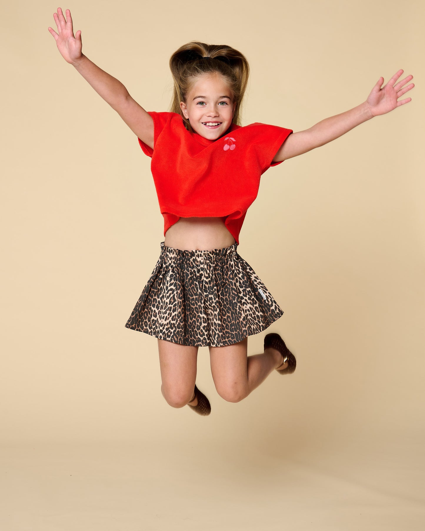 Ruffle Short Leopard