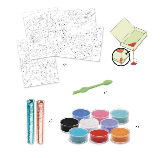 inhoud crea kit fish rainbows van djeco