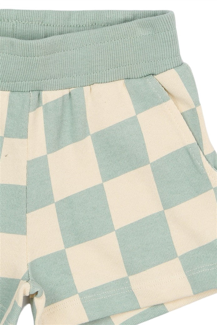 detail dambordpatroon op short sebastian