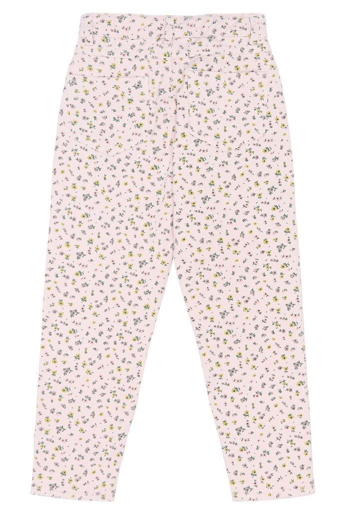 Achterkant lichtroze jeans