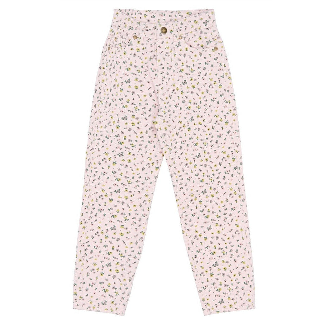 Lichtroze mom fit jeans met bloemetjes print van The New