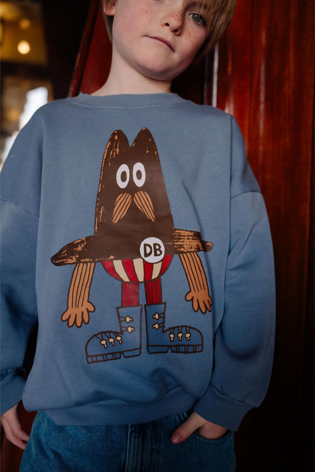 Daily Brat sweater met westernprint.