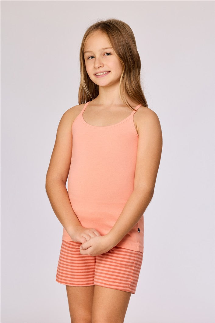 Meisjes Singlet Perzikoranje