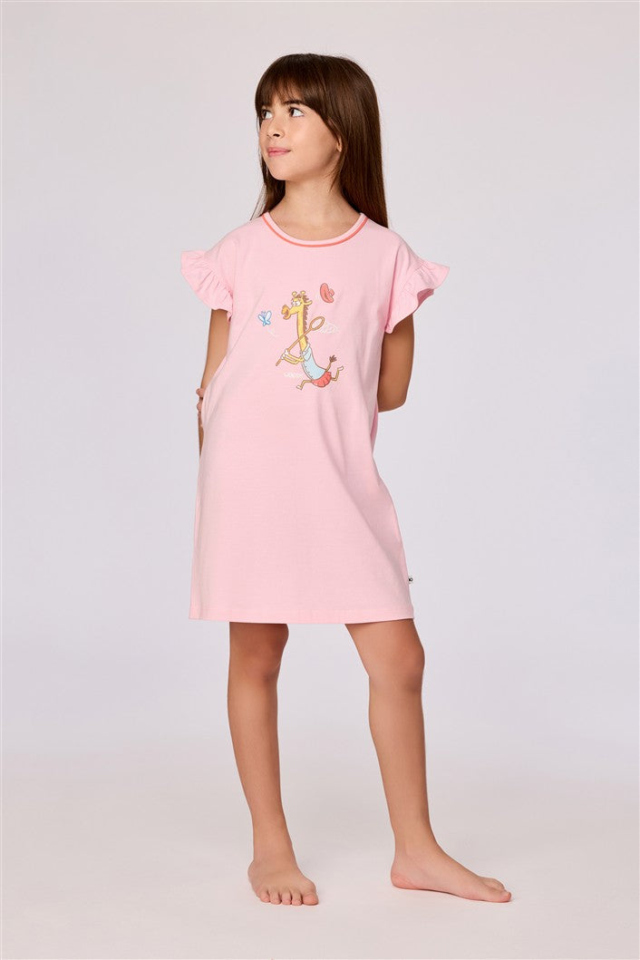 Slaapkleedje Giraf Lichtroze